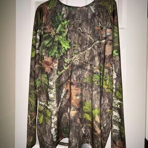 Mossy Oak Green and Brown Long Sleeve Camo Tee